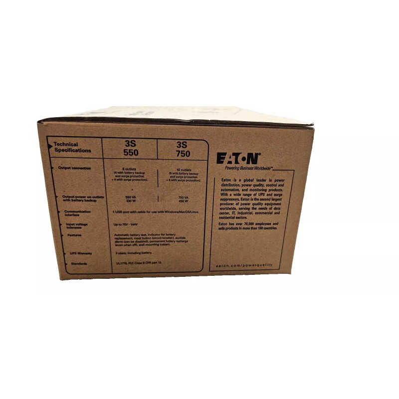 Eaton New Eaton 3S 550VA / 330W Desktop Mini-Tower UPS