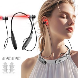 Red Light Therapy for Ears, 2-in-1 Red Light Therapy Device, Portable Red Light Tinnitus Relief Device with Three Pairs of Ear Plugs