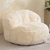 BYBYME Giant Bean Bag Chair, Faux Fur Bean Bag Couch