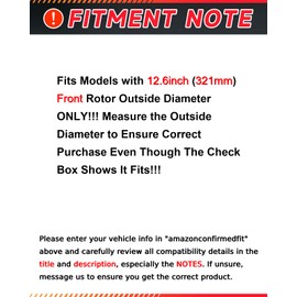 GAIASURGE Brake Pads And Rotors Kit Compatible With 2010-2015 Chevrolet Camaro, 2016 Buick LaCrosse, Front Automotive Replacement Brake Kits 55174 D1404-8512 Drilled And Slotted Rotors 321mm(12.6in)