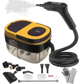 Svlvhool Steam Cleaner 2500W Handheld Steamer with 1.6L Tank, 3 Steam Levels, Portable Steam Cleaning Machine for Home, Car Detailing, Furniture, Bed Bugs & Grout – Yellow