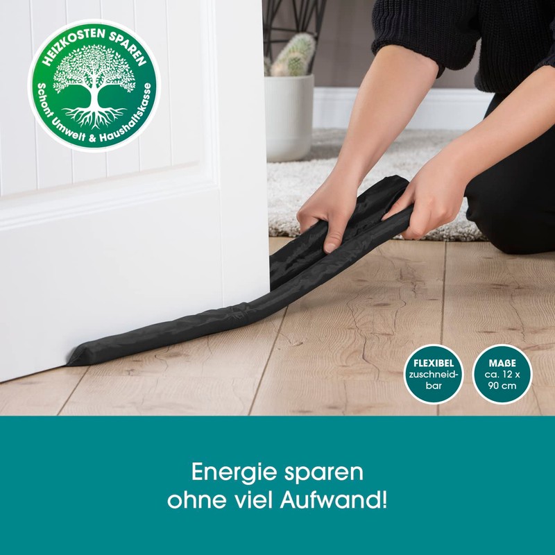 EASYmaxx Draught Excluder Double-Sided 12 x 90 cm | Door