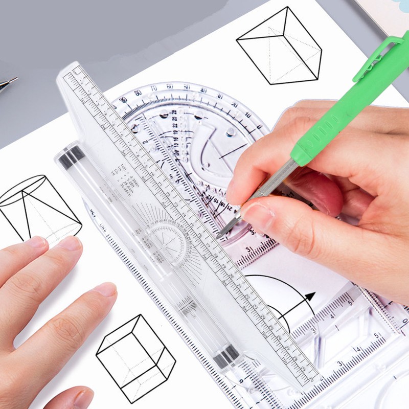 Measuring Rolling Ruler 30cm Various Formulas Horizontal Vertical Parallel Lines