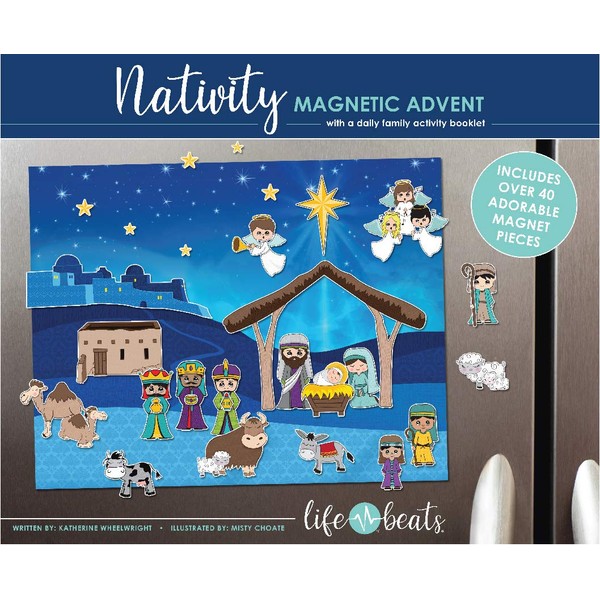 Lifebeats Nativity Magnetic Advent Calendar with a Daily Family Activity