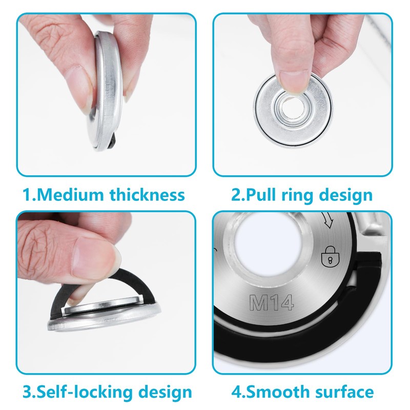 RUNYU Pack of 2 Quick Release Nuts for Angle Grinder,