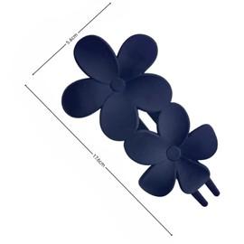 Hemasa 4Pcs Flower Hair Clips Fashion Matte Black Floral Hairpins Hair Claw Clips Non-Slip Hair Clamps (Red Black Coffee)