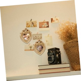 Cabilock Embossed Frame Heart Shaped Photo Frame Small Heart Picture Frame Feature Wall Decoration Photo