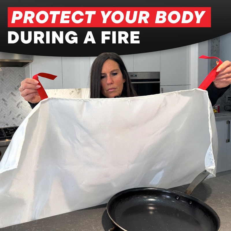 America Fire Blanket, Fire Blanket (1pk) Puts Out Fires in