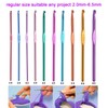 100 Pcs Crochet Hook Set with Yarn Knitting Needles Sewing
