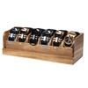 MinBoo Acacia Wood Belt Organizer Box,6 Grids Belt Rack for