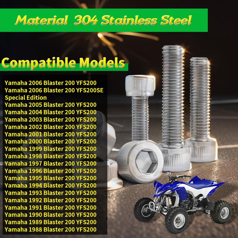 WEICHENGXIN 86pcs Stainless Engine Bolt Screw Kit for YFS200 Blaster