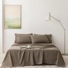 BDEAR 6PCS Light Brown Linen Feel Sheet Set Queen Size
