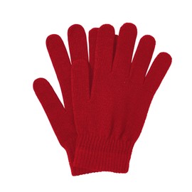 Magic Knitted Gloves for Women Winter Warm Full Finger Mittens for Men Ladies Soft Stretchy Unisex Gloves Red