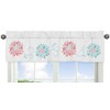 Turquoise and Coral Emma Collection Window Valance