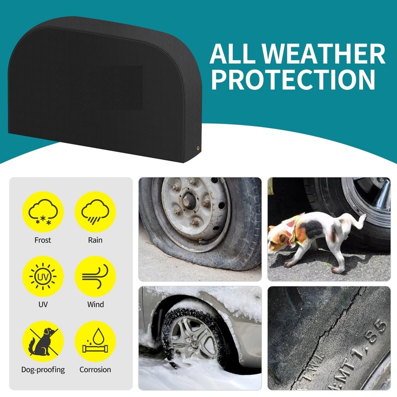 Tuszom Tearproof Anti-UV Dual Wheel Tire Covers for RV, Trailer,
