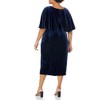 Maison Tara Women's Velvet Caplet Midi, Navy