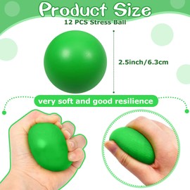 kymqlyw24 Pcs Green Foam Stress Ball Squeeze Stress Relief Balls for Kids and Adults Hand Exercise Sensory Squishy Relief Toys for Anxiety ADHD Autism （Green）