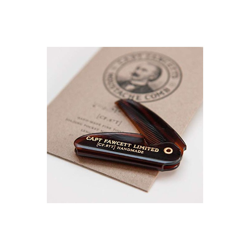 Captain Fawcett's Folding Pocket Moustache Comb - CF.87T - Made