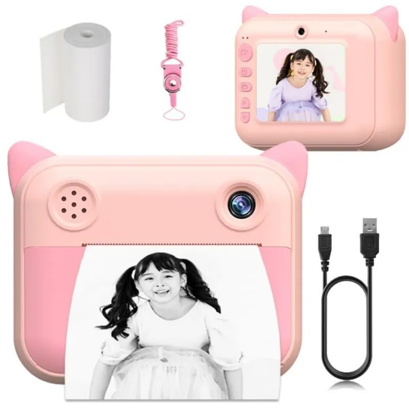 Blue Instant Print Camera for Kids Camera for Photos and