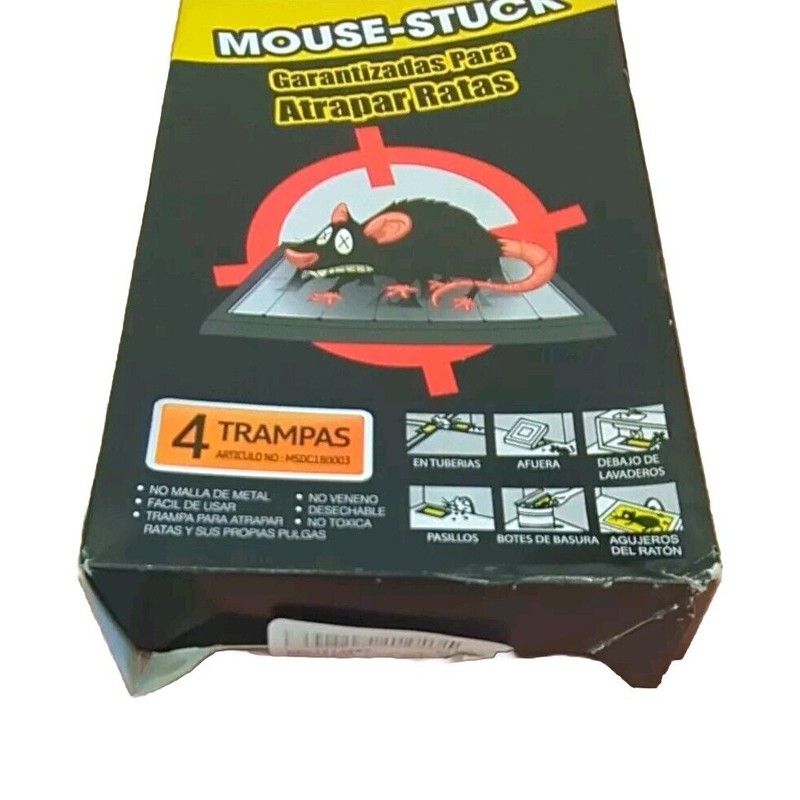 Giant Badger Mouse-Stuck Rat & Mouse Glue Traps 4 Pack