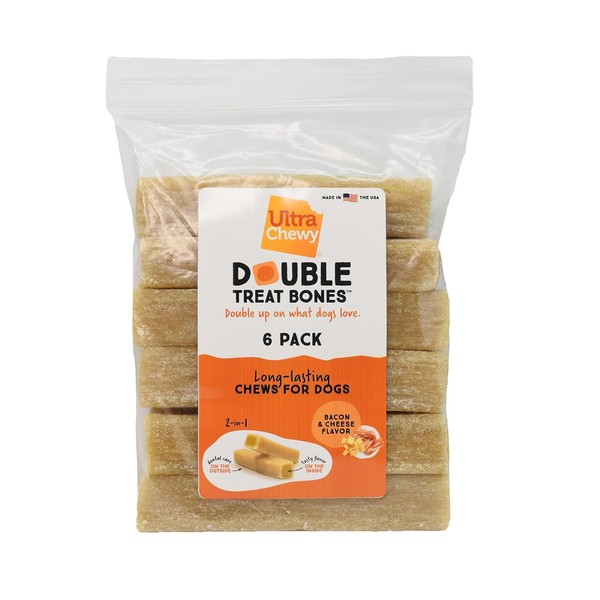 Ultra Chewy Bacon and Cheese Double Treat Bones: Long-Lasting Chews