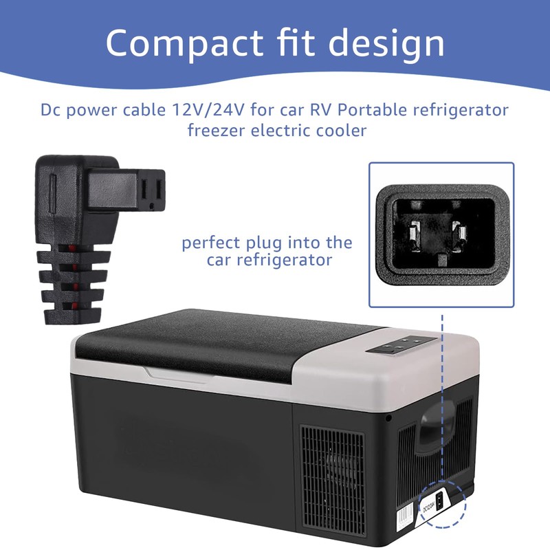 kzfuli 12V/24V Car Refrigerator Power Cord is Compatible with Alpicool,