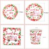 SKTMH 68Pcs Strawberry Birthday Party Supplies Strawberry Party Tableware Strawberry