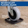 SoftTouch 2 1/2" Square Reusable Carpet Bottom Furniture Caster Cups