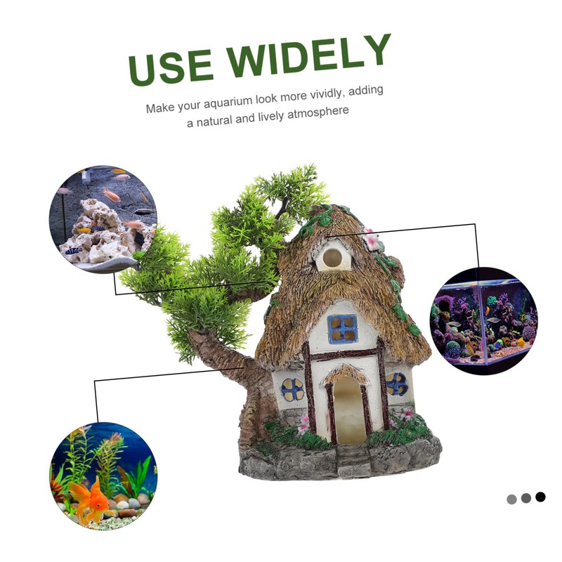 Sosoport Aquarium Ornaments Aquarium Air House Fish Tank Tree House