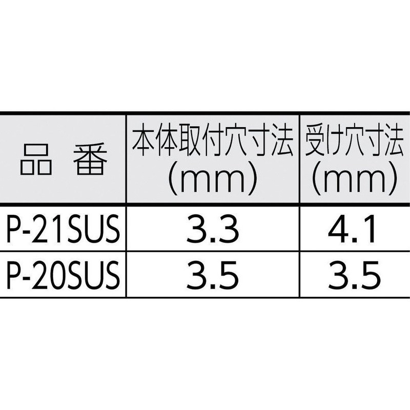TRUSCO(トラスコ) パッチン錠 鍵穴付タイプ・ステンレス製 (4個入) P-20SUS