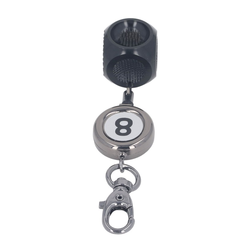 Pool Cue Tip Repair Tool with Retractable Key Ring Billiard