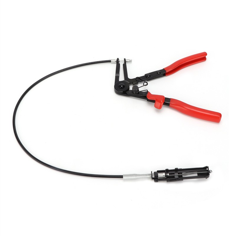 Flexible Wire Hose Clamp Plier Steel RustProof Red Black Automobile