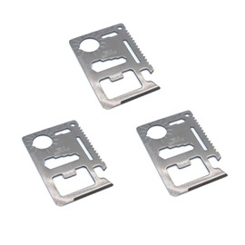 FGen 3pcs Open Bottle Cap 11 Kinds Of Multi-Function Silver Double-Row Tooth Tool Card Card Knife Tool Card