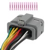PARSUPPRO 14-Way/Pin Headlight Connector Sensor Socket Repair Wiring Harness Auto