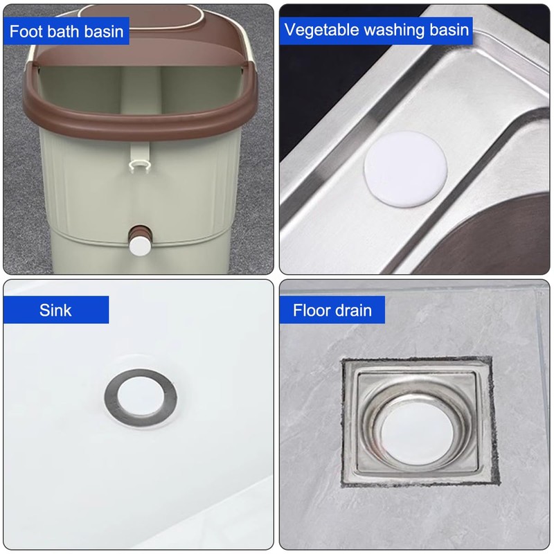 24 PCS Bathtub Jet Covers, 6 Sizes Silicone Hole Plug,
