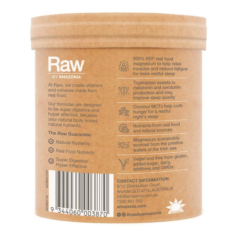Amazonia Raw Sleep Magnesium - Dreamy Vanilla, 100g