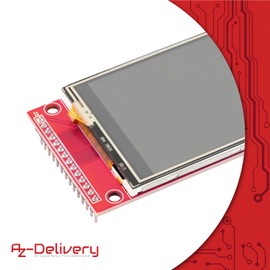 AZDelivery 1 x 2.4 Inch LCD TFT Touch Display - Compatible with Arduino and Raspberry Pi - 320 x 240 Resolution, ILI9341 Driver, SPI Interface