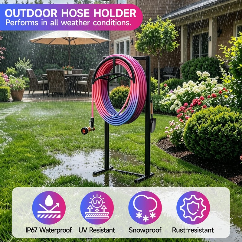 IBVIVIC Garden Hose Holder, Hose Stand with Stable Base and