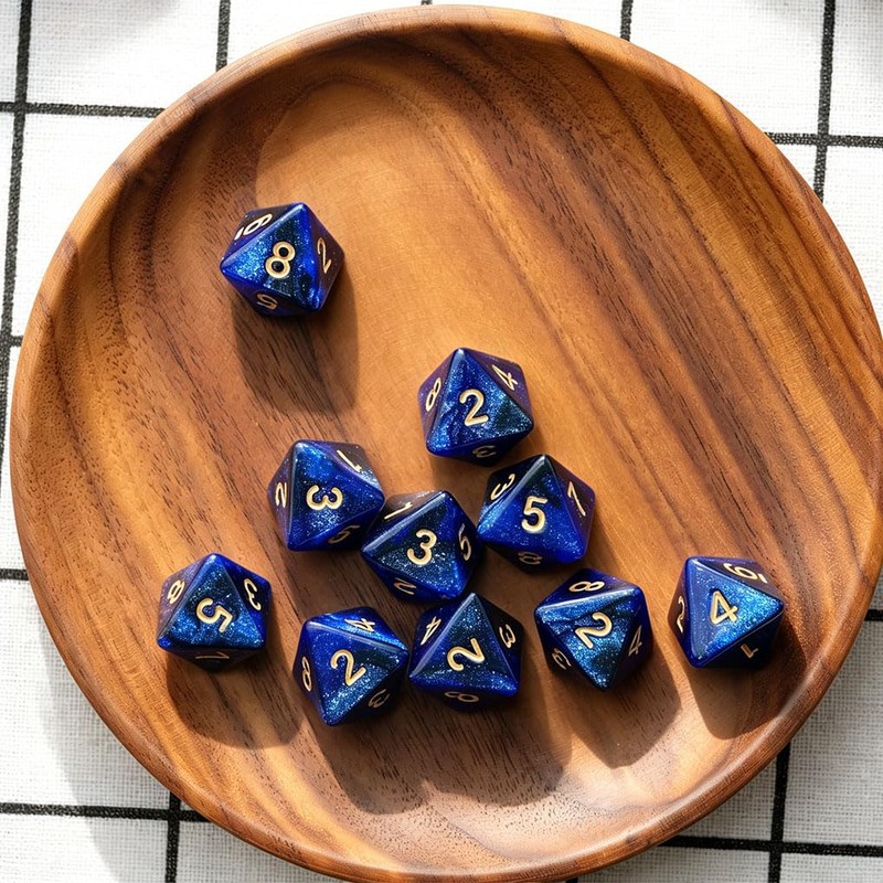 Yourandoll 10pcs Polyhedral Dice D8 Dice 8-Sided Dice for Table