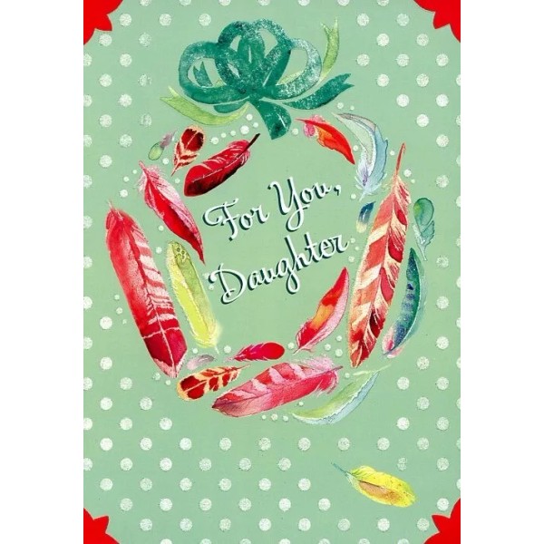 Designer Greetings For you, Daughter - CHRISTMAS GREETING CARD -