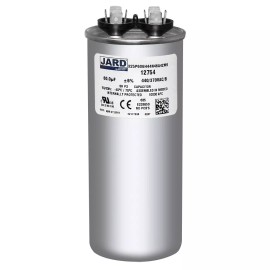 JARD 60 uF x 370 or 440 VAC Round Run Capacitor by JARD # 12754