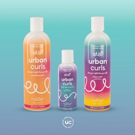 URBAN CURLS Kit Hidratación para Cabello Rizado u Ondulado | Acondicionador 360 ml + Mascarilla Deep Mask 360 ml + Crema Moldeadora 50 ml | Sin Sulfat