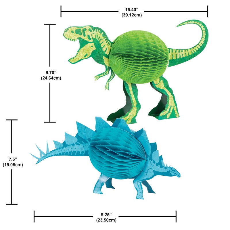 Dino Dig Dinosaur Honeycomb Centerpieces, 2 Count