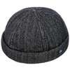 HAMMABURG Dark Herringbone Men's Docker Hat with Cotton Lining 100%