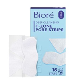 Bioré T-Zone Targeted Deep Cleansing Pore Strips, 15 Count, (5 Nose + 5 face + 5 Chin Pore Strips), Blackhead Pore Strips for the T-Zone Area