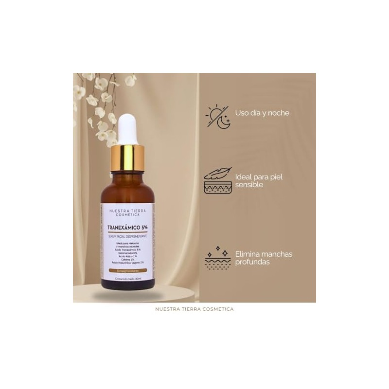 Ácido Tranexámico 5% Para Ojeras, Melasma Y Manchas Rebeldes