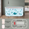 Portable Foldable Bathtub,Foldable Soaking Bathtub for Adults, Freestanding Bathtubs, Hot