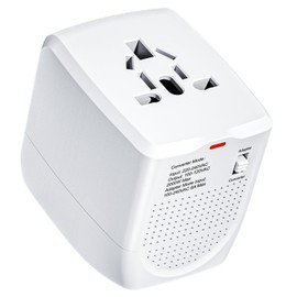 Adaptador de viaje internacional convertidor de voltaje escalones hacia abajo 220V a 110V para teléfonos celulares, portátiles y rizadores, Estados Unidos a Reino Unido, Europa, Australia y más de 200