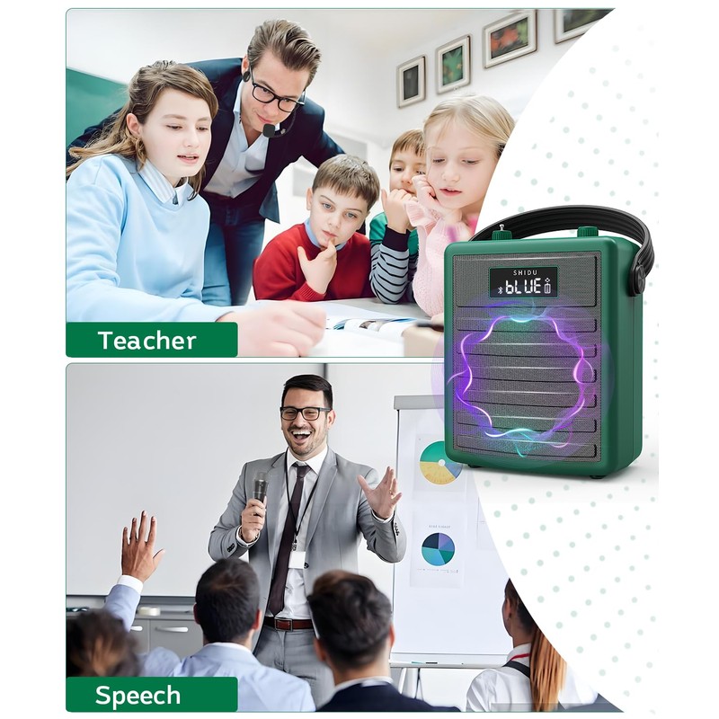 40W Powerful Wireless Voice Amplifier for Teachers, Bluetooth Speaker PA