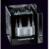 Ringmasters Crystal Cube Desk Decor LDS Temple Paper Weights for Office Desk | Christian Home Decor, (Washington DC)